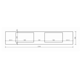 Vonios spintelė VICTA 210 cm juoda C2 – 2 juodi praustuvai