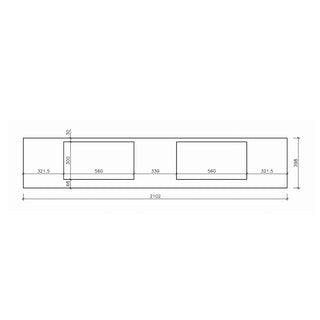Vonios spintelė VICTA 210 cm juoda C2 – 2 balti praustuvai