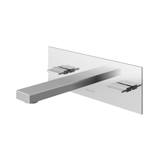 Chromuotas sieninis Kohlman Excelent QW195H maišytuvas su tiesiu snapeliu ir dviem valdikliais.