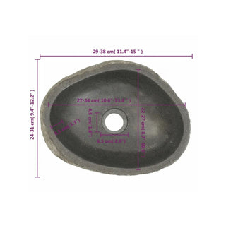 Akmeninis praustuvas, ovalus, 29-38 cm