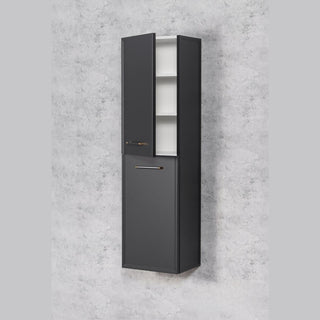 Antracito spalvos vonios lentyna ANTE su uždarytomis durelėmis, vaizdas iš priekio