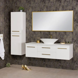 Balta vonios spintelė BELLI GOLD BG140-SP-50 140 cm su praustuvu