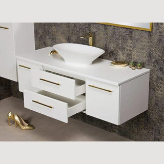 BELLI GOLD BG140-SP-50 balta 140 cm vonios spintelė su stalviršiu