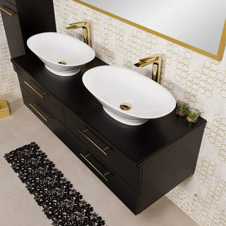 BELLI GOLD JG140-S2P vonios spintelė su dviem baltais praustuvais