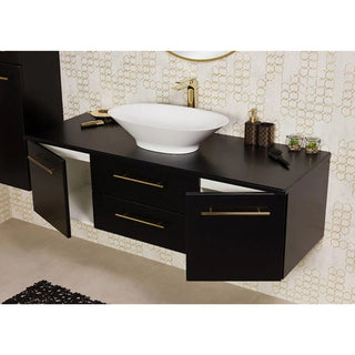 BELLI GOLD JG140-SP-50 vonios spintelė su baltu pastatomu praustuvu