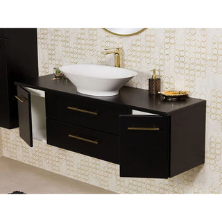 BELLI GOLD JG140-SP vonios spintelė su baltu pastatomu praustuvu