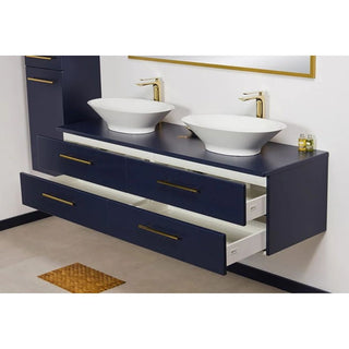 BELLI GOLD MG160-S2P tamsiai mėlyna 160 cm spintelė su stalviršiu