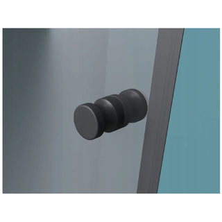 Juoda apvali rankena ant dušo kabinos Arizona stiklo