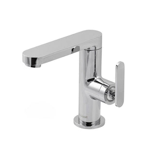 Chromuotas Kohlman Boxine praustuvo maišytuvas, matomas iš šono, su ilgu horizontaliu snapeliu ir viena valdymo rankenėle.