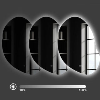 LED veidrodzio sviesos intensyvumo reguliavimas nuo silpno iki maksimalaus