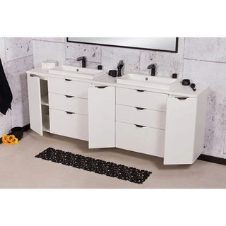 VICTA 210 cm balta C3 su dviem baltais praustuvais – priekinis vaizdas