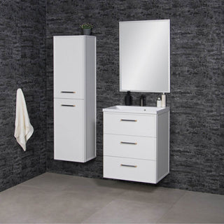 ANTE vonios baldu komplektas su 40 cm auksta spintele, spintele su praustuvu ir veidrodziu