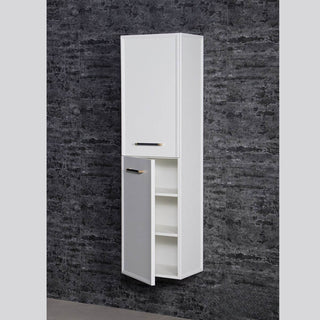 Balta ANTE vonios lentyna 40 cm plocio su atvertomis durelemis, matomos talpios laikymo erdves