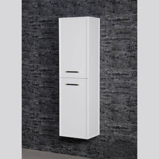 Balta matine vonios lentyna ANTE 40 x 143,5 cm su dviem durelemis, vaizdas is priekio