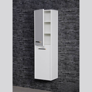 Auksta pakabinama ANTE spintele voniai su atidarytomis durelemis ir vidinemis lentynomis